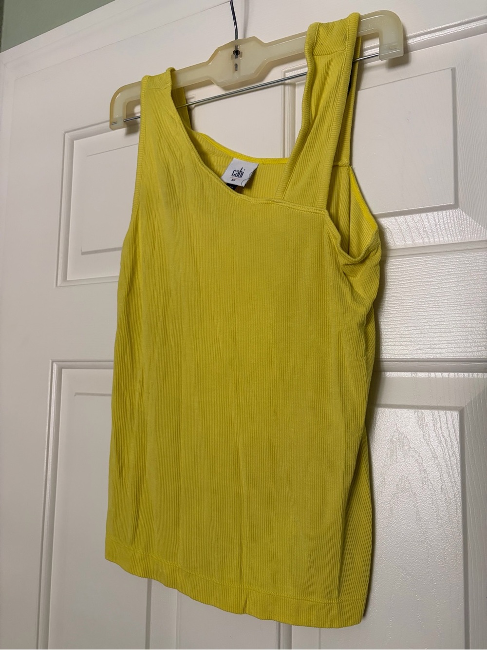CAbi Bright Yellow Ribbed Tank Top